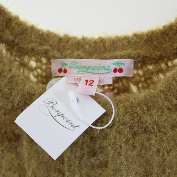 NWT Bonpoint Girls Honey Alpaca Merino Wool Knit Sweater Vest Top 12 - Picture 3 of 5